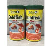 2x Tetra POND Goldfish MIX Food 1000ml Flakes Sticks Gammarus 3in1 Fish