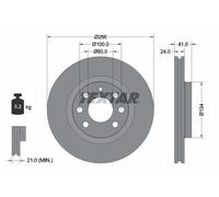 2X Textar 92039203 Front Brake Discs 256mm Vented Fits Chevrolet Daewoo Fso Opel