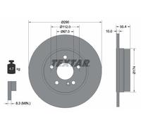 2X Textar 92072703 Rear Brake Discs 290mm Solid Fits Mercedes C-class Clc-class