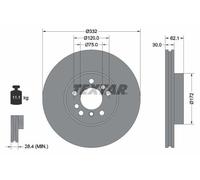 2X Textar 92107205 Coated Front Brake Discs 332mm Vented Fits Bmw X3 X5