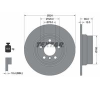 2X Textar 92107403 Coated Rear Brake Discs 324mm Solid Fits Bmw X5