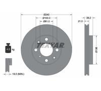 2X Textar 92110300 Front Brake Discs 240mm Vented Fits Everus Honda Capa City S1