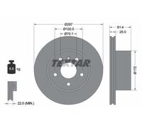 2X Textar 92129700 Front Brake Discs 297mm Vented Fits Land Rover Discovery