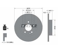 2X Textar 92131803 Coated Front Brake Discs 276mm Solid Fits Mercedes A-class