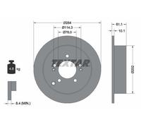 2X Textar 92134003 Rear Brake Discs 284mm Solid Fits Hawtai Hyundai Jac Kia Ix35