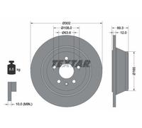 2X Textar 92168403 Coated Rear Brake Discs 302mm Solid Fits Volvo S80 V70 Xc70