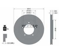2X Textar 92170503 Front Brake Discs 310mm Vented Fits Suzuki Grand Vitara