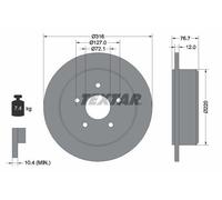 2X Textar 92227700 Rear Brake Discs 316mm Solid Fits Jeep Wrangler