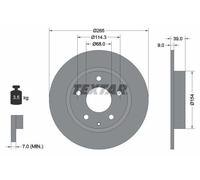 2X Textar 92267703 Rear Brake Discs 265mm Solid Fits Mazda 3 Axela Cx-3 Cx-30