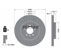2X Textar 92278403 Rear Brake Discs 350mm Vented Fits Land Rover Discovery Range