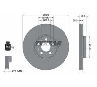 Textar Brake Discs 92284105 Front Coated High-Carbon Vented 328 mm Pair for Volvo XC90
