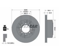 2X Textar 93089600 Rear Brake Discs 289mm Solid Fits Iveco Daily