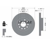 2x Textar Front Vented Brake Discs Pair For Audi Seat Skoda Skoda (Svw) Vw Vw (F