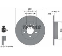 TEXTAR 92092103 Brake Disc Rear Fits Chevrolet Zafira Opel Astra Combo Vauxhall