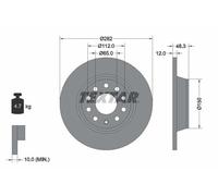 2x Textar Rear Solid Brake Discs For Audi Audi (Faw) Seat Skoda Skoda (Svw) Vw V