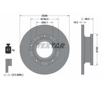 2x Textar Rear Solid Brake Discs Pair For Ford Ford Australia Tourneo Custom Tra