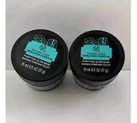 2x The Body Shop Himalayan Charcoal Purifying Glow Mask 15ml Each