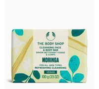 2x The Body Shop Moringa Cleansing Bar Solid Soap for Face and Body 2x100g