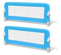 2x Toddler Bed Rail Blue 102x42cm Cotbed Protective Gate Guard vidaXL