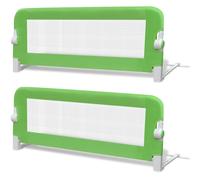 2x Toddler Bed Rail Green 102x42cm Cotbed Protective Gate Guard vidaXL