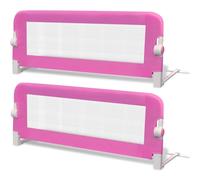 2x Toddler Bed Rail Pink 102x42cm Cotbed Protective Gate Guard vidaXL