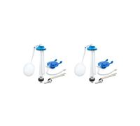 2X Toilet Tank Replacement Kit, Toilet Float Valve 2 Inch Toilet Flapper, Front Mount Toilet Flush Handle