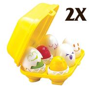 2X TOMY Play to Learn Hide 'n' Squeak Eggs - Baby Toddler Activity Learning Toy