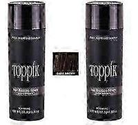 2x Toppik Hair Fibers Large - 27.5g Dark Brown 55 - Instant Hair Loss Concealer & Volume Boost for Men & Women