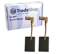 2x Trade-Shop Carbon Brush Motor Carbon 5 x 11 x 16 mm for Makita Hammer Drill HR2610T HR2611F HR2611FT HR2800 HR2810 HR2810T HR2811 HR2811F HR2811FT HR3540C