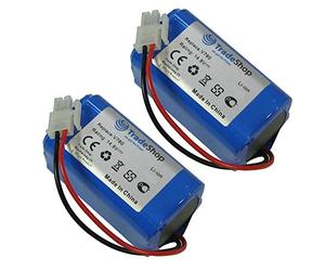 2x Trade Shop Premium Li-Ion 14.8 V 2600 mAh/38wh Battery for Ecovacs Deebot CR130 CEN 540 Dibea V780, V870 replaces 4ICR19/65