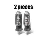 (2x transparent shell) 8mm Mini Motorcycle LED Turn Signal Lights Amber Flashing Light Blinker Turn Signal lamp 12V Moto Indicator Lamp Accessories