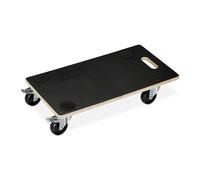 2x Transport roller Heavy-Duty Dolly Furniture Platform 4 Wheels Black