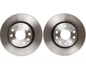 2x TRW DF6952 Rear Brake Discs Audi Q2 Seat Leon Skoda Octavia VW T-Roc