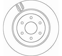2x TRW DF6967 Brake Discs Rear for Mercedes X-class 308mm