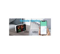2X Tuya WiFi Clock Calendar Intelligent Thermometer Hygrometer with Digital LED Display Support WIFI Auto-Calibration