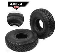 2X Tyre 11X4.00-4 4 Ply Tread Fits 4 Wheel Ride On Lawn Mower Garden Tractor