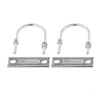 2x U-Bolt Pipe Clamp with Reinforced Jaw Design to Prevent Slippage When Securing For CB Ham TV For Yagi Antennas