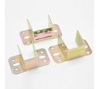 2X U-Shaped Bed Connecting Brackets with Centre Support for Bed Frame, Stainless Steel Construction, for Easy Installation and Space Saving Design for Home(30mm)