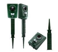 2X Ultrasonic Cat Repellent Garden, Cat Repellent with Ground Stake Prevent Dogs and Cats, Birds, for Gardens, Fields, Nurseries, Waterproof