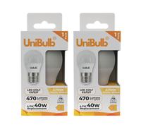 2X Unibulb Led Golf E27 (Es) 470Lm 4.2W 2700K (Warm White) Light Bulb - Pack Of 1