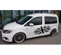 2X Union Jack Decals Compatible with VW Volkswagen Caddy Camper Van vwc7