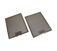 2x Universal Cooker Hood Metal Grease Filter 320mm x 260mm Compatible with Universal Silver Aluminium Vent Extractor Fan Replacement Spare Part