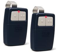 2X Universal Garage Door Opener Remote - Fit for LiftMaster, Chamberlain, Genie, Linear - Replace Clicker KLIK1U, 375UT, 375LM - Control 2 Doors or Gates - Learn Button & Dip Switch Ready, Blue