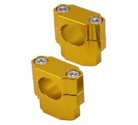 2x Universal Handlebar Lifter Bar Riser Bracket Adaptor For Motorbike Replacement Acc Motorcycle Handlebar Risers Handlebar Risers(Yellow)