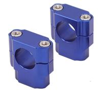 2x Universal Motorcycle Handlebar Risers Handlebar Lifter Bar Riser Bracket Adaptor Motorbike Replacement Acc Handlebar Risers(Blue)