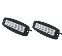 2X Universal Powerful 18w Led Work Spot Beam Flush Mount Lights Bumper Roof Bar