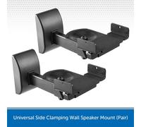 2x Universal Side Clamping Bookshelf Speaker Wall Brackets Studio Monitor Mounts