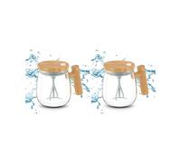2X Upgrade Electric High Speed Mixing Cup, 13.5oz/400ML Self Stirring Coffee Mug Waterproof Glass Cup, Battery Powered