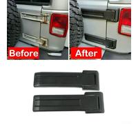 2x Upper and Lower Tailgate Hinge Cover Compatible with For Wrangler JK JKU Sport For Rubicon Sahara For Unlimited 2007-2017 Black ABS Exterior Trim Di