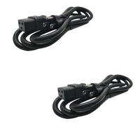 2X US Nema 5-15P to C19 AC Power Extension Cable Cord Nema 5-15P to IEC 320 C19 Power Cord(US Plug,1M) Black